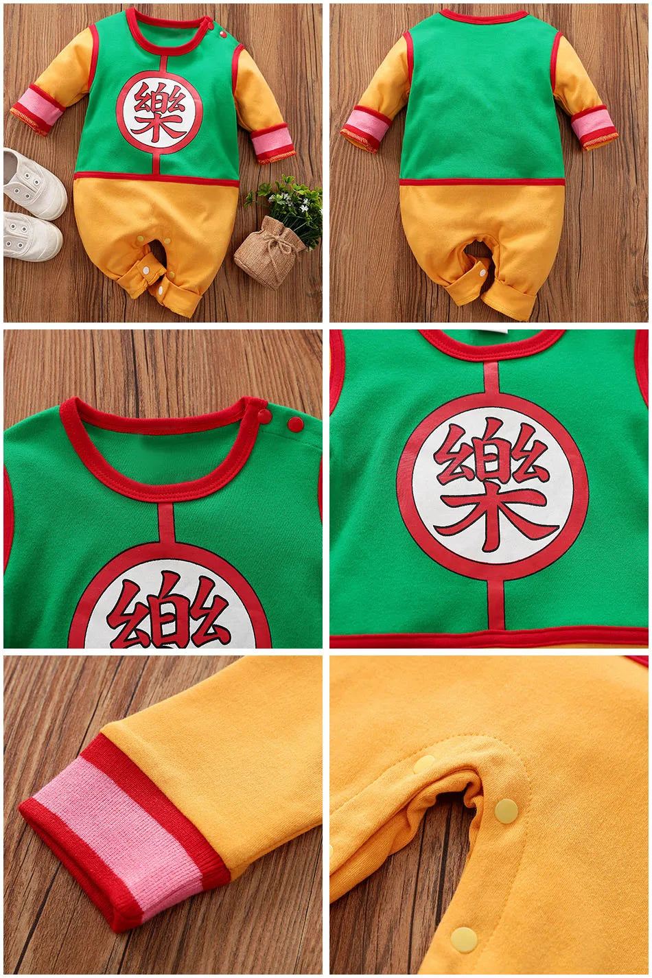 Baby Anime Clothes Vegeta Rompers Newborn Kuririn Roshi Training Outfit Infant Kids Halloween Cartoon Cosplay Costume Jumpsuit