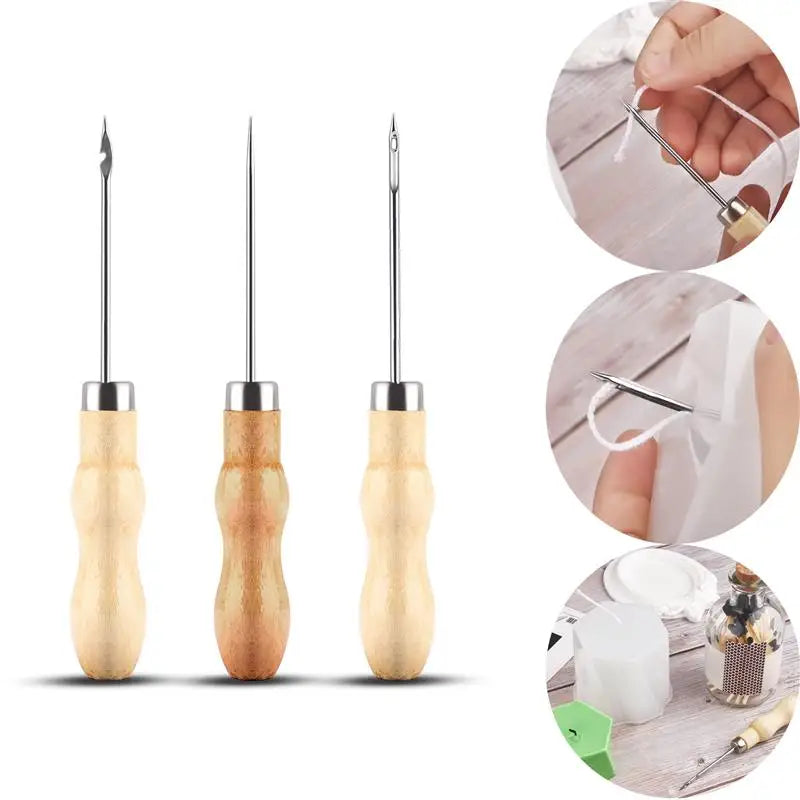 Round Hole Cone for DIY Silicone Mold Making Punch Tool Hand Drill Equipment Practical Gadget Punching Needle Candle Wick Tools