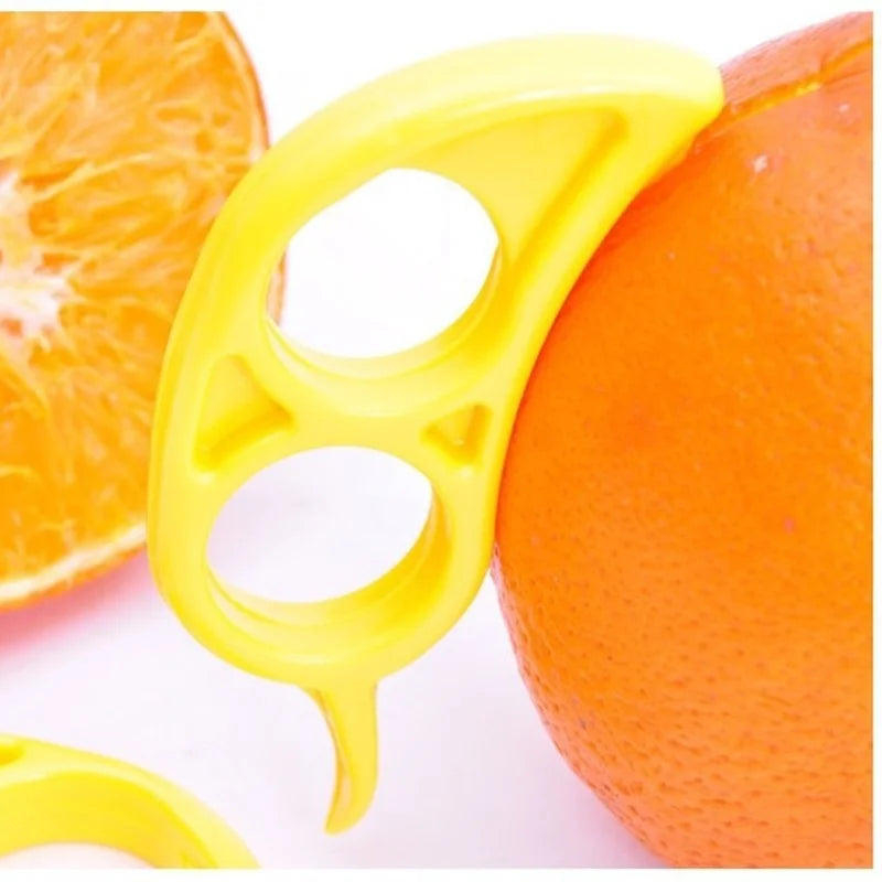 6pcs Creative Orange Peeler Lemon Slicer Fruit Stripper Easy Opener Citrus Knife Kitchen Gadget Gadget (Random Color)