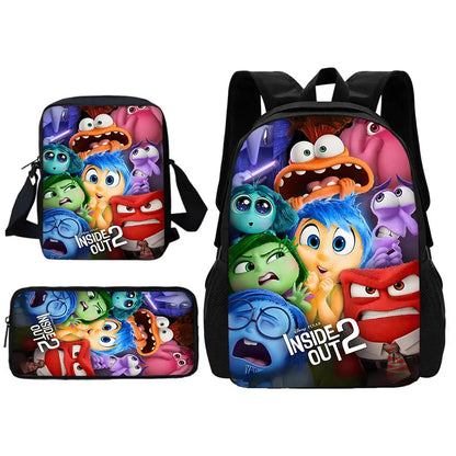 Cute Cartoon Inside Out 2 Child School Backpack With Shoulder Bag Pencil Bags School Bags for Boys Girls Best Gift