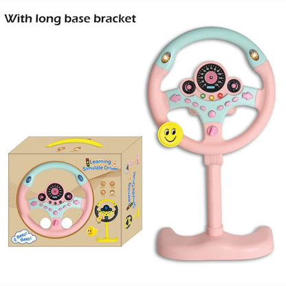 Kids Electric Simulation Steering Wheel Toy With Light And Sound Educational Children Co-Pilot Children'S Car Toy Vocal Toy Gift