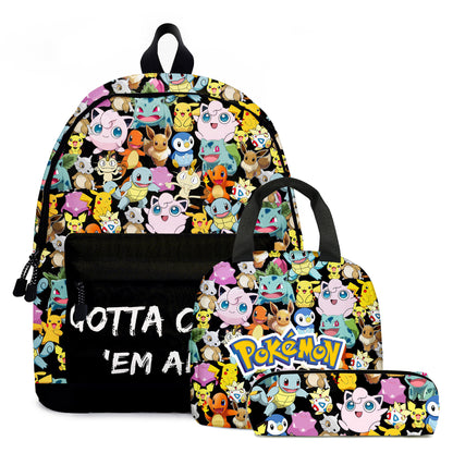 pokemon, pikachu, cartoon, elementary and middle school students' schoolbags, children's backpacks  anime  anime figure