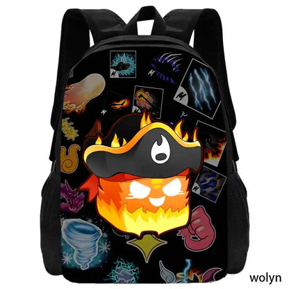 Blox Anime Fruits School bags for Boy Girls Mochila Cartoon Children's Backpack Anime Game Book Bags Light Weght and Durable