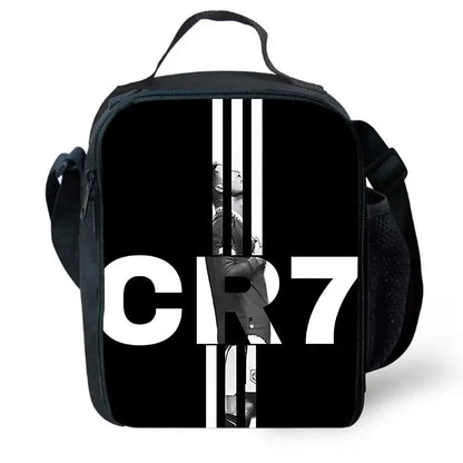 Cartoon C-CR7 Football-Stars Child Backpack,Lunch Bags,Pencil Bags for 4-8 Years Old Anime School Bags for Boys Girls Best Gift