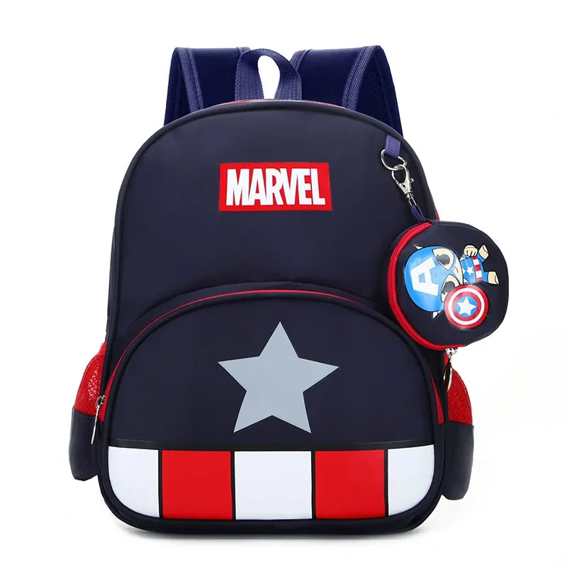 New Disney Backpacks For Children Cartoon Spider Captain Boys Shoulders Bags Students Fashion Schoolbags Large Capacity