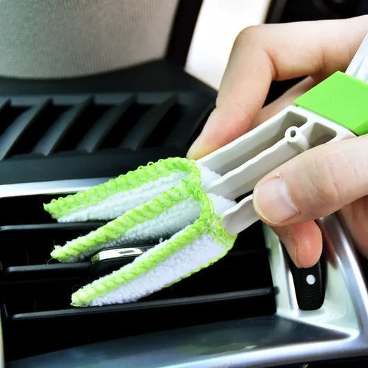 Double Ended Car Air Conditioner Vent Slit Cleaning Brush Dashboard Detailing Blinds Keyboard Dust Cleaner Brushes Tool Gadget