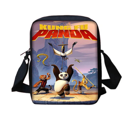 Cartoon Kung Fu Panda Child School Backpack With Shoulder Bag Pencil Bags School Bags for Boys Girls Best Gift