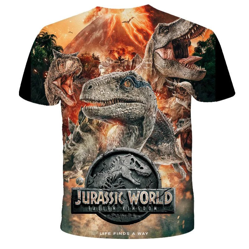 3-14 Ys Baby Boys Dionsaur T-Shirt Children's Clothing Kids Clothes Boys Girls T Shirt Summer Cartoon Tops Short Sleeve Tees