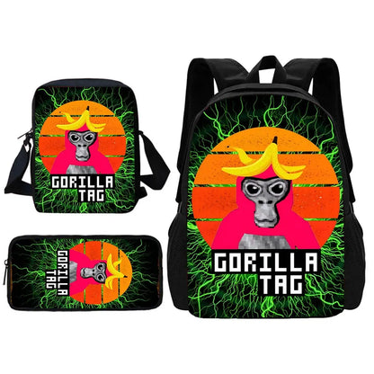 Novelty Cool Gorilla tag Child School Backpack With Shoulder Bag Pencil Bags School Bags for Boys Girls Best Gift