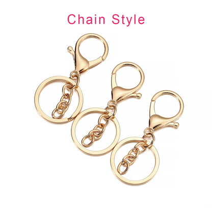 5pcs/lot Key Ring 30mm Keychain Long 70mm Lobster Clasp Key Hook Keyrings For Jewelry Making Finding DIY Key Chains Accessories