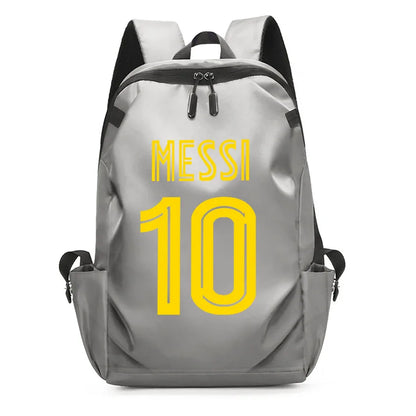 Football Super Stars MES SI Backpack Boy Girl Unisex College Student Backpack Women Men Laptop Teens Student USB Port Rucksack