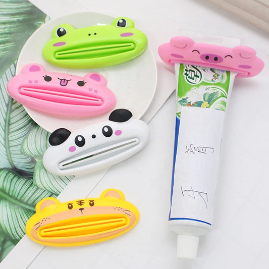 Cartoon Animal Toothpaste Squeezer Easy Use For Children Dispenser Kitchen Gadget Useful Home Tools Bathroom Plastic Tooth Paste