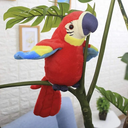 Talking Macaw Parrot Repeat What You Say Stuffed Animal Plush Toy Electronic Record Animated Bird Speaking Parrot Pet Plush Toys