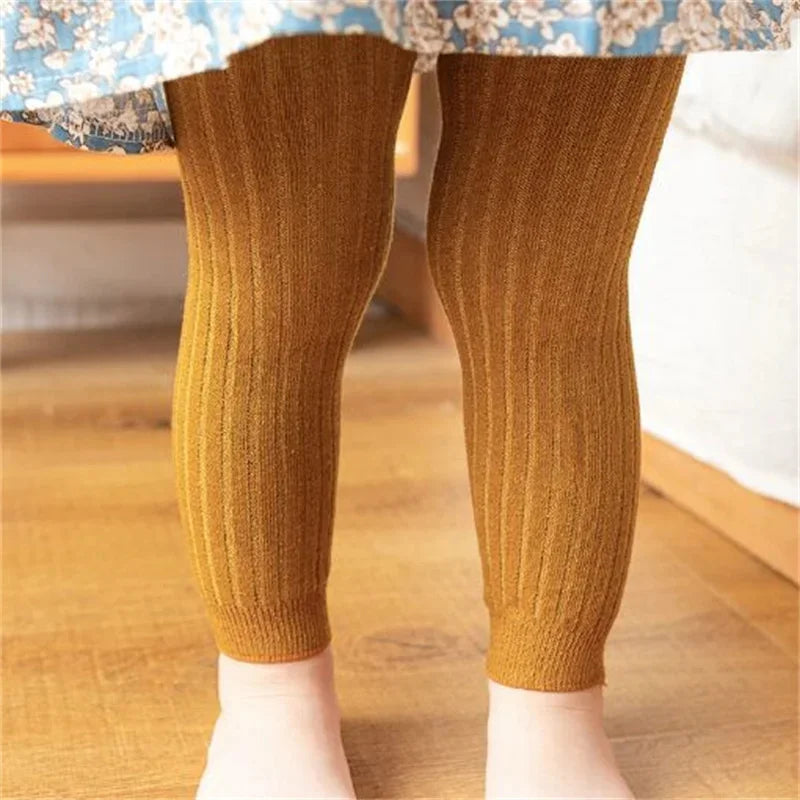 Lawadka Children's Girls Boys Pants Knitted Leggings For Girls Tights Solid Baby Kids Trousers Pantyhose For 0 to 6Years Spring