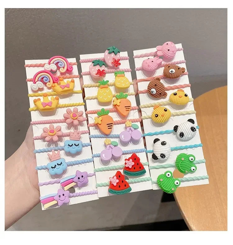 50/40/30pcs Cute Rubber Bands for Children Will Not Harm Hair with Good Elasticity. Girl Baby Headbands and Cute Girls Headdress