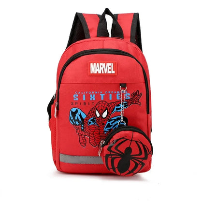 Disney Backpacks for Kids Preschool Child Captain America Spider Men Pattern School Bags Teenager Lightweight Cute Knapsack