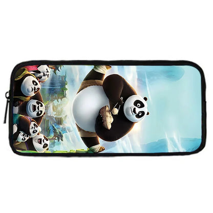 Cartoon Kung Fu Panda Child School Backpack With Shoulder Bag Pencil Bags School Bags for Boys Girls Best Gift