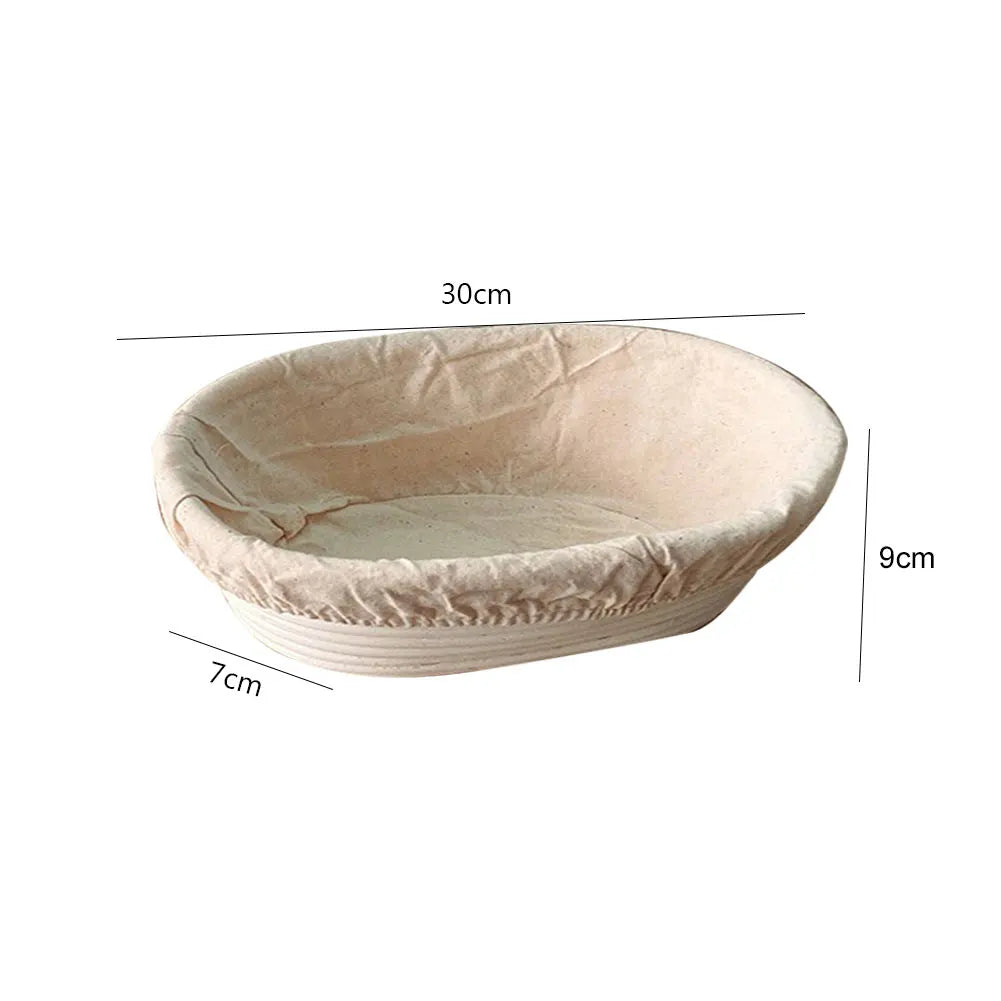 Oval Banneton Bread Proofing Basket Round Sourdough Proofing Bowls for Artisan Bread Making for Professionals and Home Bakers