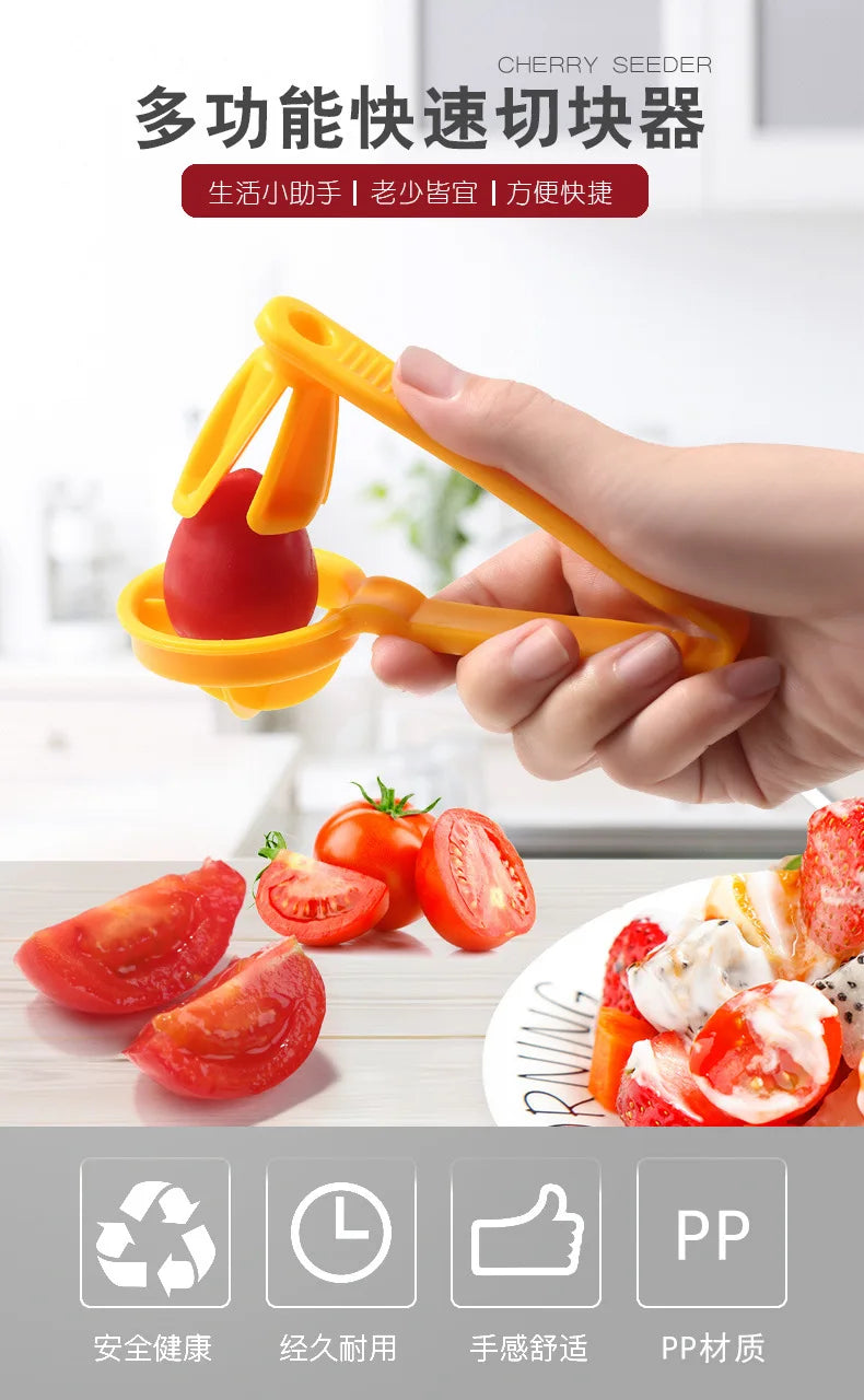 Cherry Tomato Slicer Tomato Splitter Fruit Cutter Strawberry Splitter Kitchen Gadgets and Accessories Home Gadget Kitchen Item