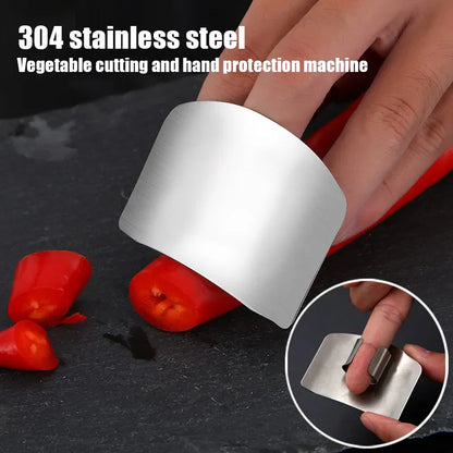 Stainless Steel Finger Protector Anti-cut Finger Guard Safe Vegetable Cutting Hand Protecter Kitchen Gadgets Kitchen Accessories