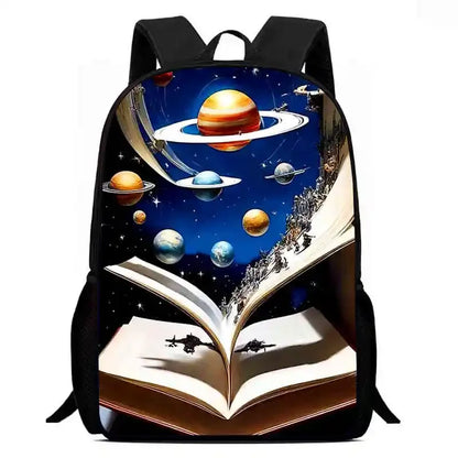 Cartoon Night Sky Child School Backpack With Lunch Bags Pencil Bags For Kindergarten,Best Gift For Boys and Girls