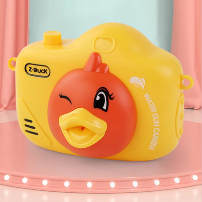 Camera Water Shooting Gun Toy Portable Animal Duck Model No Battery Soaker Spray Blaster Outdoor Bath Toys for Baby Kids Gifts