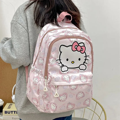 Sanrio Schoolbag Anime Kuromi Cinnamoroll My Melody Pochacco Student Backpack School Bag Large Capacity for Children Girls Boys