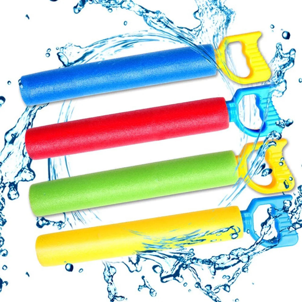 6Pcs Water Gun for Kids 40 Ft Summer Foam Watergun Toys Outdoor Water Squirter Soaker Blaster Swimming Pool Beach Games Toys