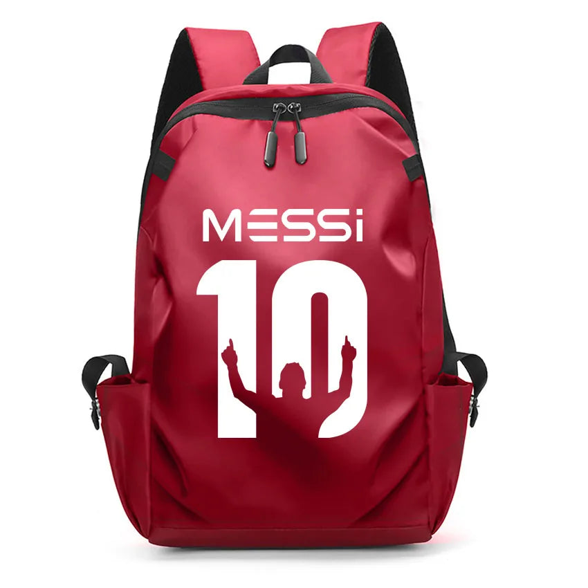 Football Super Stars MES SI Backpack Boy Girl Unisex College Student Backpack Women Men Laptop Teens Student USB Port Rucksack