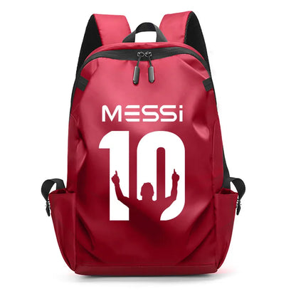 Football Super Stars MES SI Backpack Boy Girl Unisex College Student Backpack Women Men Laptop Teens Student USB Port Rucksack