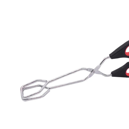 3sizes Barbecue Scissor Tong Non-Slip Grilled Food Bread Tong Metal BBQ Baking Clip with Long Handle Kitchen Cooking Accessories