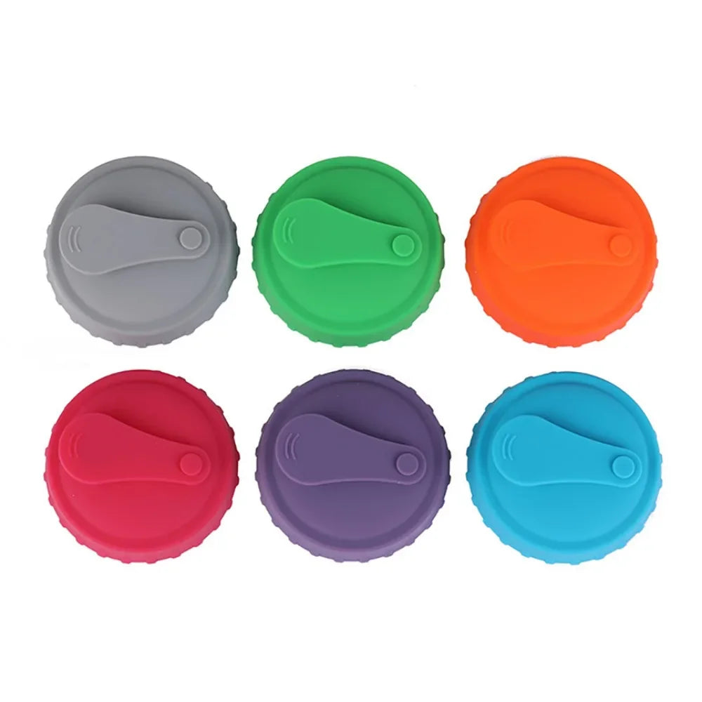 6Colors Silicone Soda Can Lid Reusable Can Stopper for Soda Beer Drinks Juice Coke Beverage Fits Standard Cans Protecto Coke Can