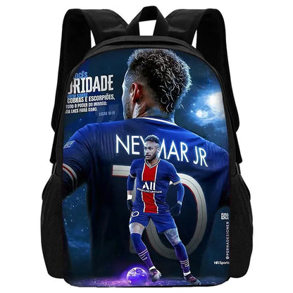 Game Football Child School Backpack with Lunch Bags ,Pencil Bags ,N-NeymarS School Bags for Boys Girls Best Gift