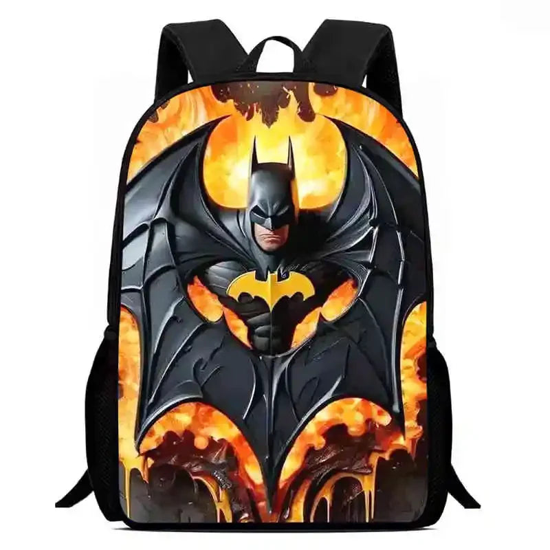 Cartoon Super Hero B-BatmanS Child School Backpack,Lunch Bags,Pencil Bags For Kindergarten,Best Gift For Boys and Girls