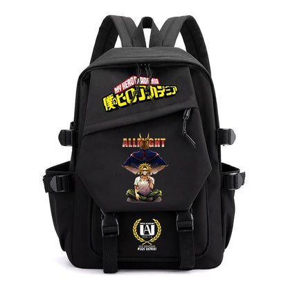 My Hero Academia cartoon backpack for primary and secondary school students black girl bag kids back to school gift