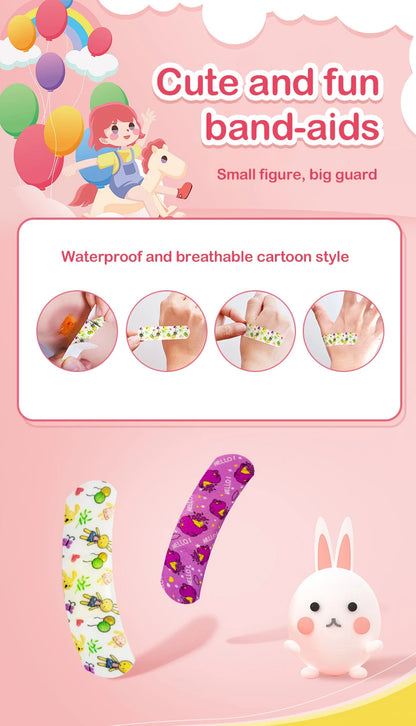 120pcs/Lot Cartoon Animal Pattern Band Aid Hemostasis Adhesive Bandages First Emergency Kit Wound Plaster Patches For Kids