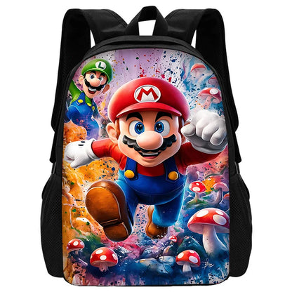 Cute M-MarioS Child School Backpack With Shoulder Bag Pencil Bags School Bags for Boys Girls Best Gift