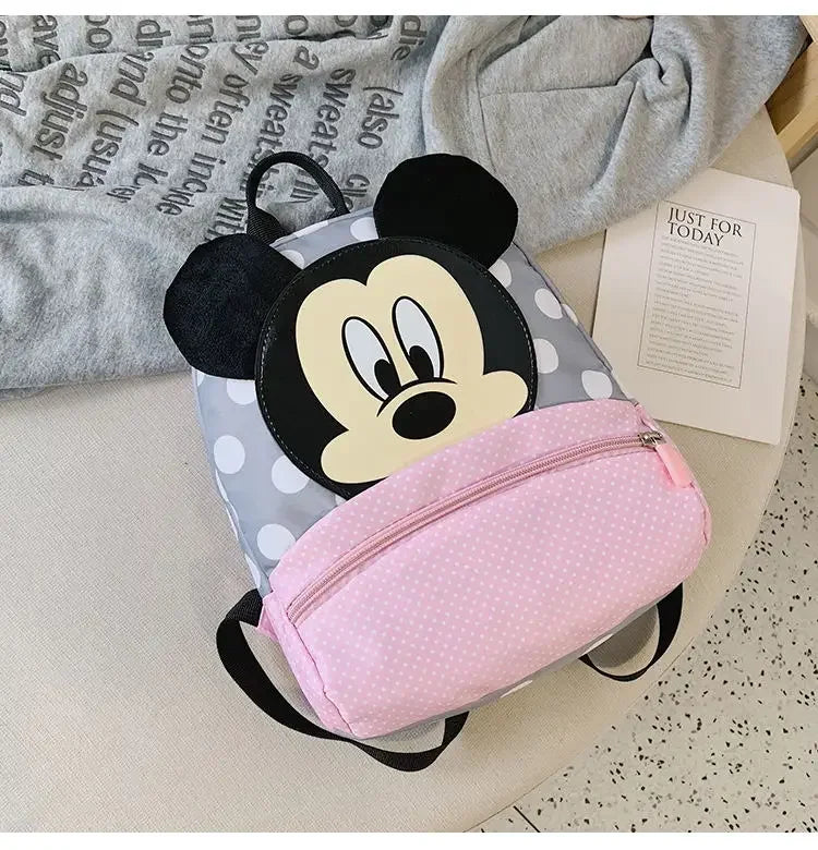 Disney Cute Backpack for Baby Boys Girls Pink Minnie Mickey Mouse Children Lovely Schoolbag Kindergarten Schoolbag Kids Gift