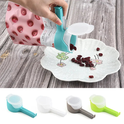 Snack Sealing Clip Fresh Keeping Sealer Clamp Plastic Helper Food Saver Travel Seal Pour Food Storage Bag Clip Kitchen Gadgets