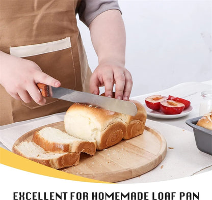 LMETJMA Nonstick Baking Bread Loaf Pan Carbon Steel Toast Bread Pan Tin Kitchen Rectangle Bakeware for Brownies Meatloaf JT233