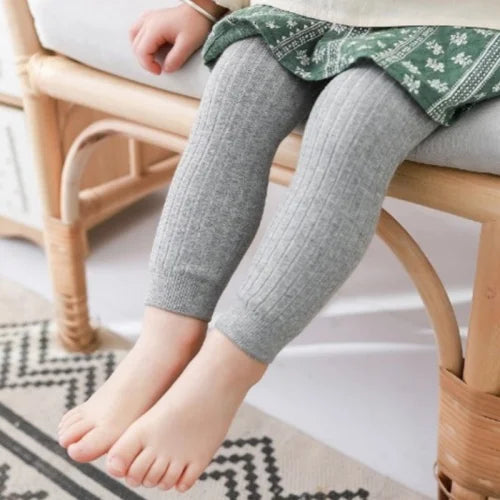 Lawadka Children's Girls Boys Pants Knitted Leggings For Girls Tights Solid Baby Kids Trousers Pantyhose For 0 to 6Years Spring