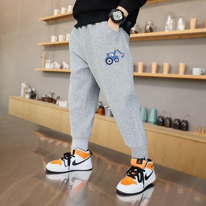 Cartoon Car Children Pants Boys Girls Sweatpants Trousers Cotton Sports Pant 3-14 Years Old Spring Autumn Track Pant For Boys