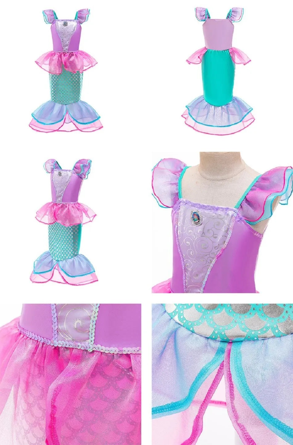 Girls Elsa Anna Dress Children Princess Carnival Dress Kids Jasmine Rapunzel Pageant Flower Disguise Cosplay Christmas Costume