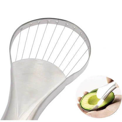 Avocado Slicer 2 In 1 Stainless Steel Avocado Cutter Peeler Knife Pitaya Kiwi Slicer Peeler Kitchen Gadget Fruit Vegetable Tools