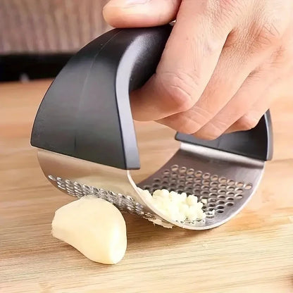 Garlic Press Stainless Steel Garlic Crusher Manual Garlic Ginger Rocker Crusher Kitchen Small Tool Accessories