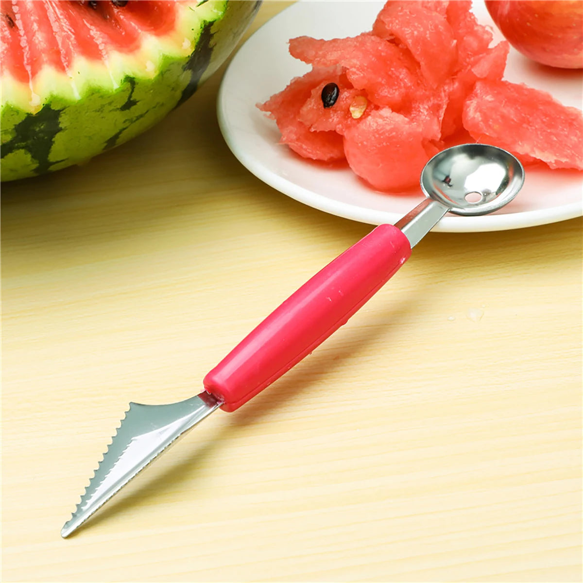 DIY Melon Scoops Ballers Multi Function Fruit Carving Knife Watermelon Baller Scoop Fruit Useful Things For Kitchen Accessories