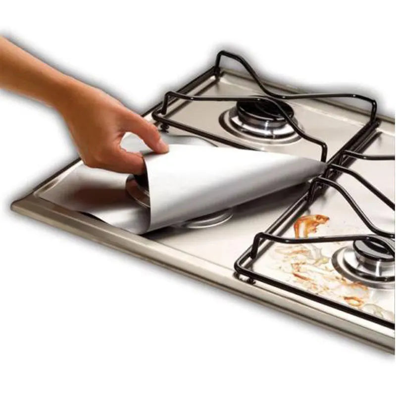 4pcs Gas Stove Protector gas Stove Cooker cover liner Sheild Clean Mat Kitchen Gas Stove Stovetop Protector Kitchen Accessories