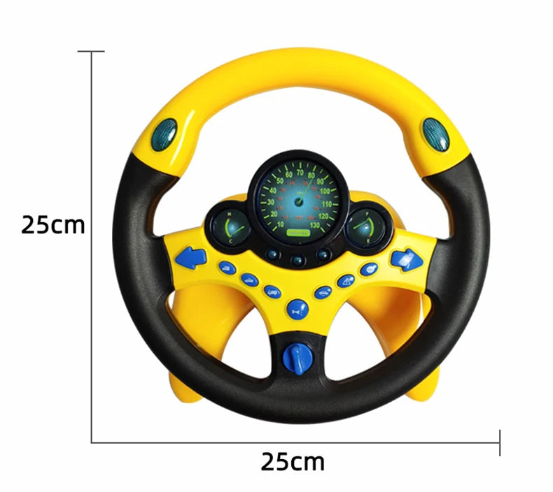 Kids Electric Simulation Steering Wheel Toy With Light And Sound Educational Children Co-Pilot Children'S Car Toy Vocal Toy Gift