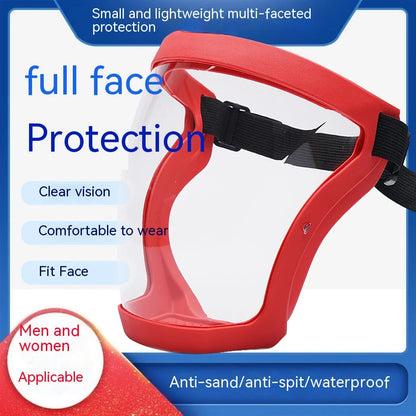 Transparent Facial Protector Super Protective Face Shield for Work Weed Whacking Anti-Fog Full Face Mask for Kitchen Oil Proof