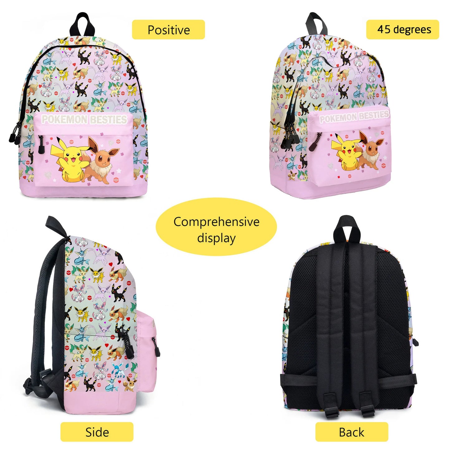 pokemon, pikachu, cartoon, elementary and middle school students' schoolbags, children's backpacks  anime  anime figure